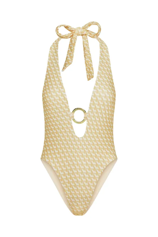 Montego One Piece - Ivory Geo sold by Monday Swimwear