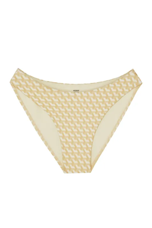 Seychelles Bottom - Ivory Geo (Modest Coverage) sold by Monday Swimwear