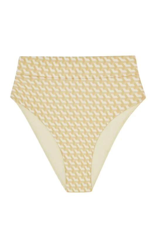 Sorrento Bottom - Ivory Geo sold by Monday Swimwear