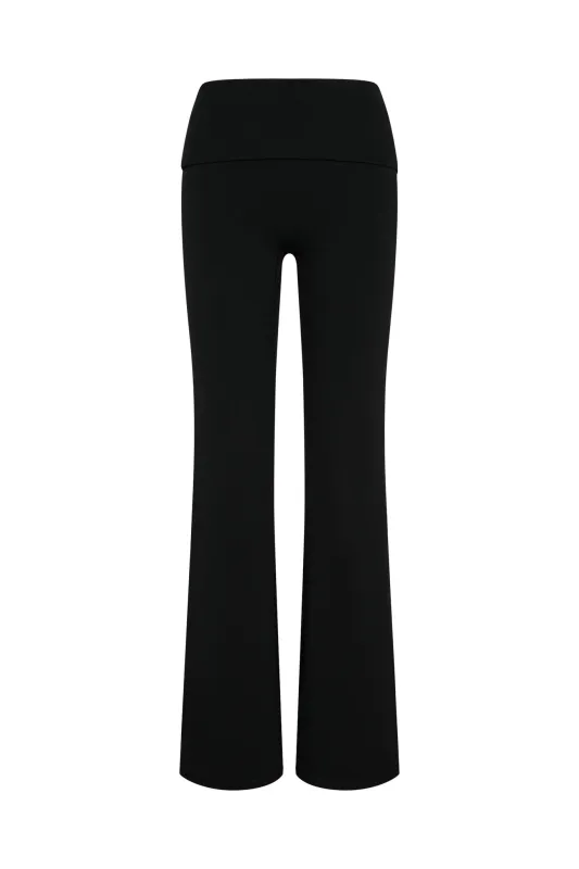 Melrose Flared Legging Long - Black sold by Monday Swimwear