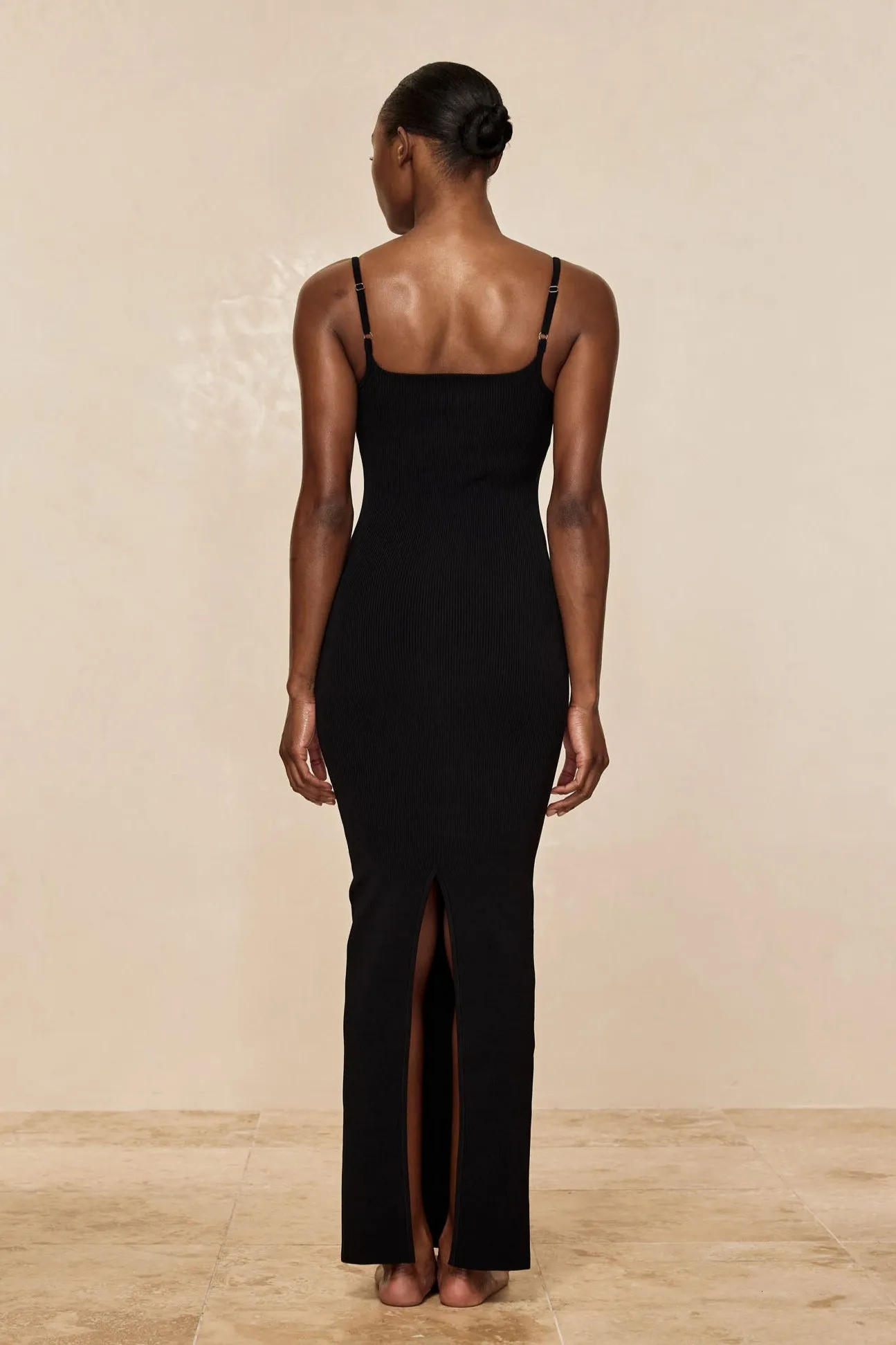 Provence Dress - Black Knit Rib sold by Monday Swimwear product image thumbnail 3