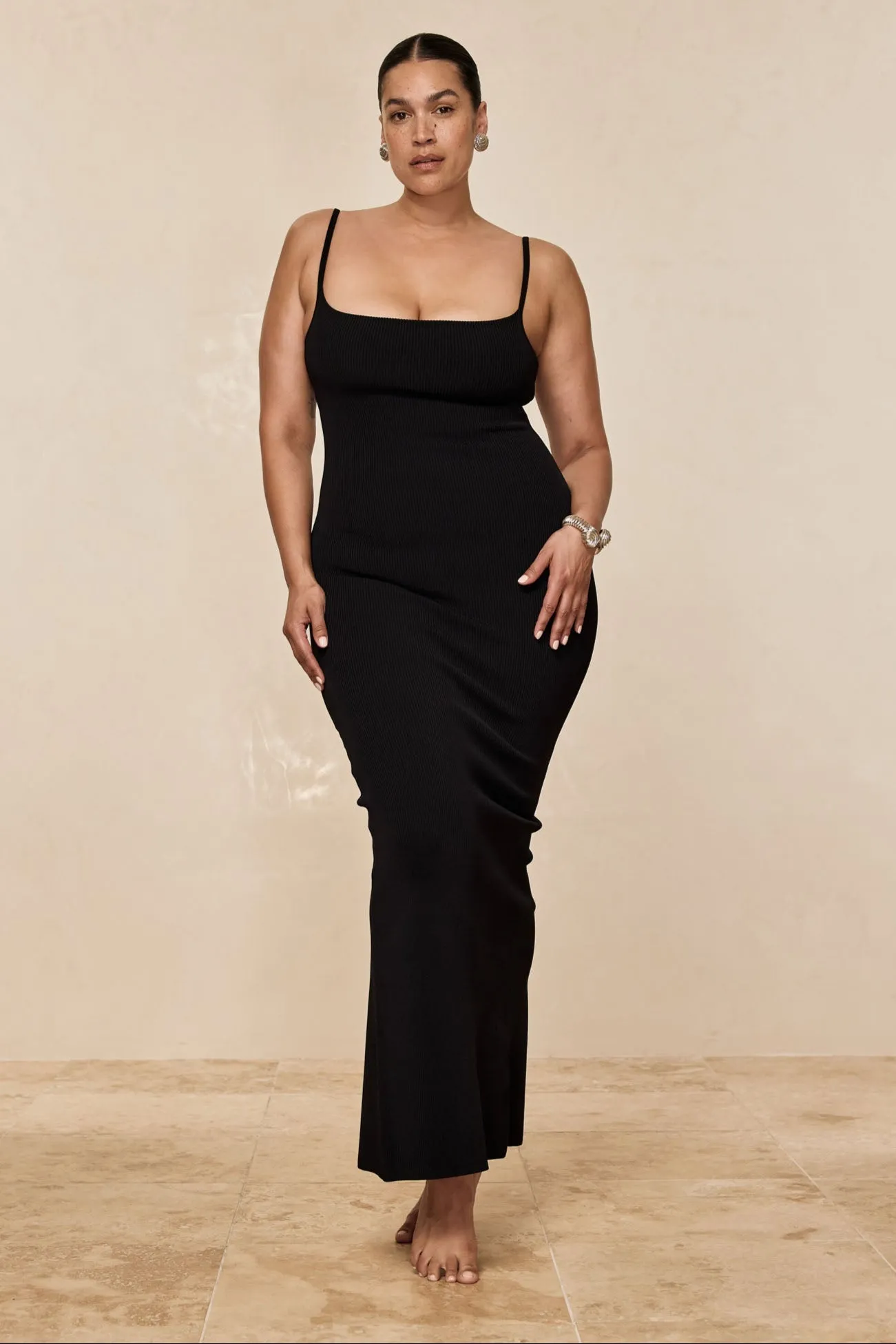 Provence Dress - Black Knit Rib sold by Monday Swimwear product image thumbnail 4