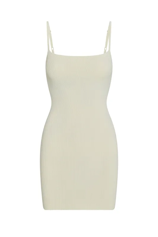 Provence Mini Dress - Ivory Knit Rib sold by Monday Swimwear
