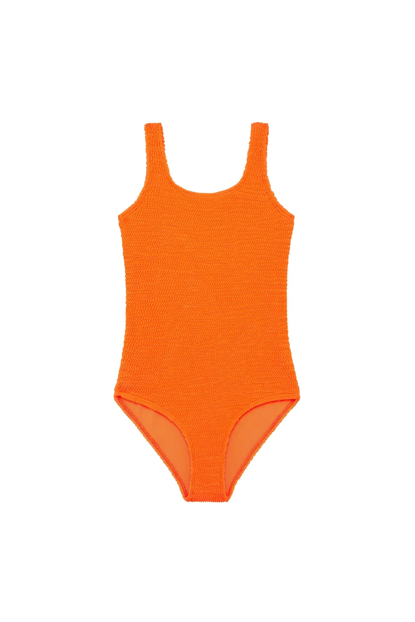 Sardinia One Piece - Tangerine Crinkle sold by Monday Swimwear
