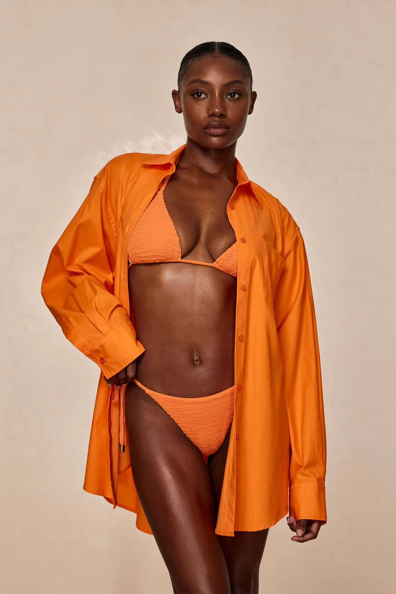 La Jolla Shirt - Tangerine sold by Monday Swimwear product image thumbnail 2