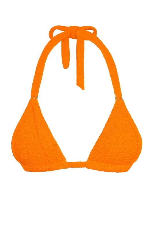 Morocco Top - Tangerine Crinkle sold by Monday Swimwear
