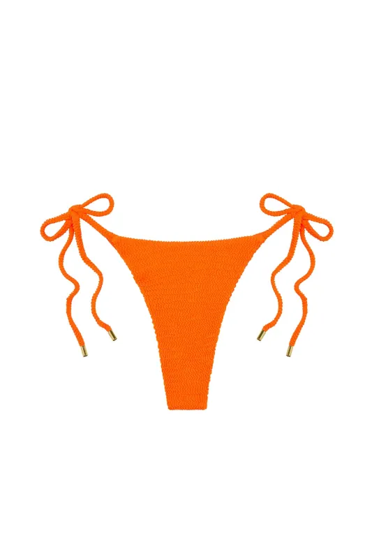 Palma Bottom - Tangerine Crinkle sold by Monday Swimwear