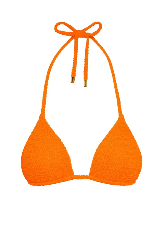 Palma Top - Tangerine Crinkle sold by Monday Swimwear