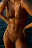 Kauai Top - Antique Gold Lurex Rib sold by Monday Swimwear