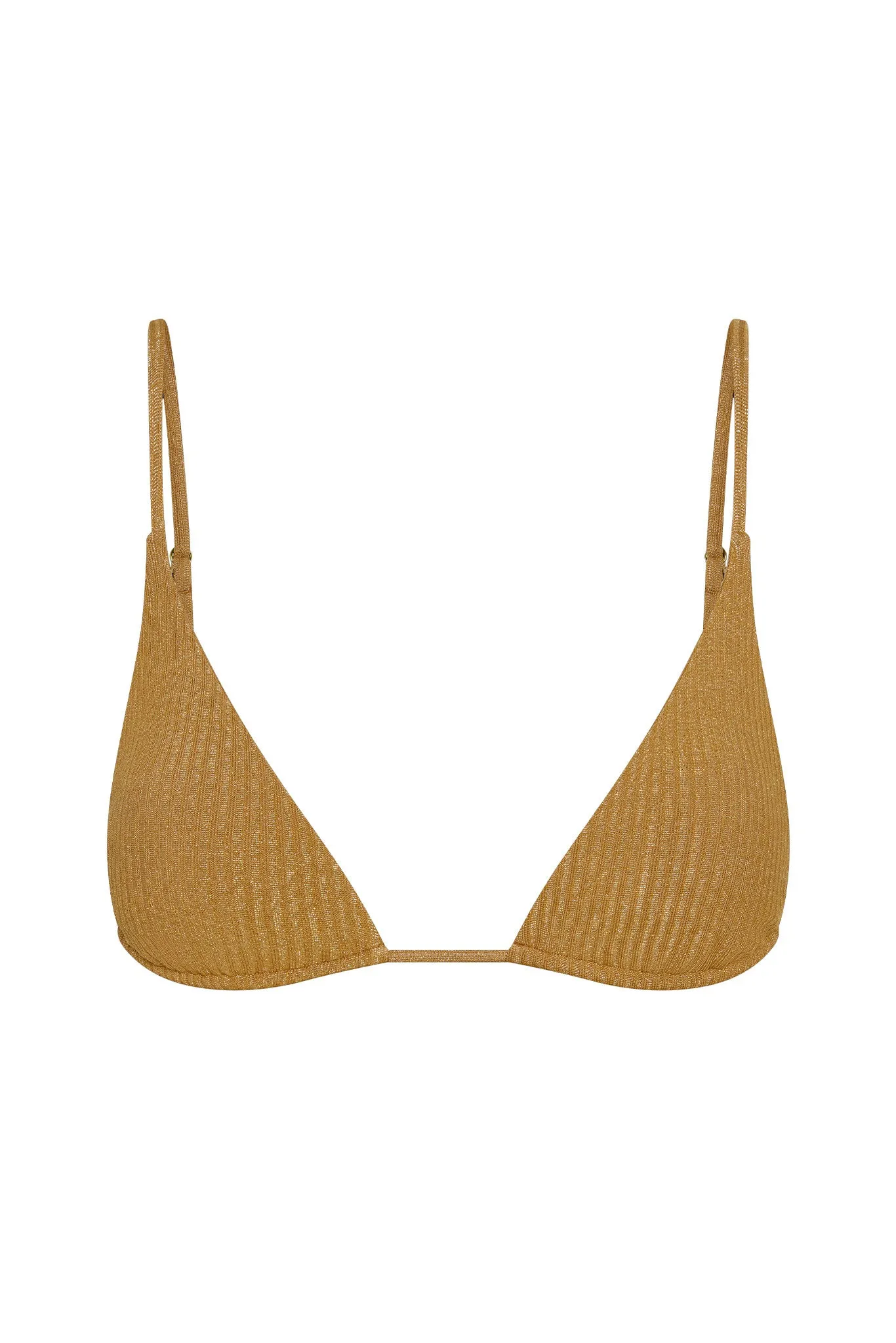 Kauai Top - Antique Gold Lurex Rib sold by Monday Swimwear