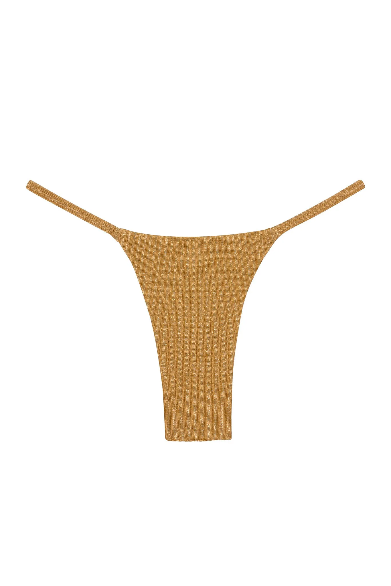 Barbados Bottom - Antique Gold Lurex Rib sold by Monday Swimwear