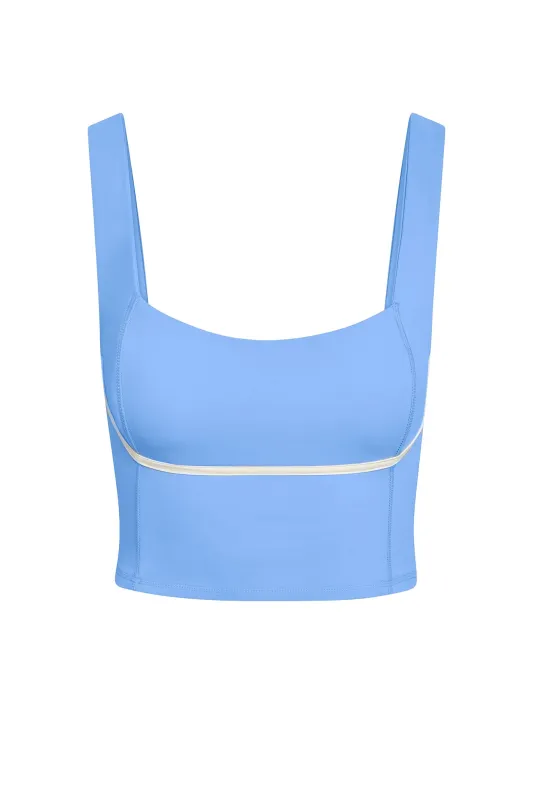 Zion Tank - Azure/Ivory sold by Monday Swimwear