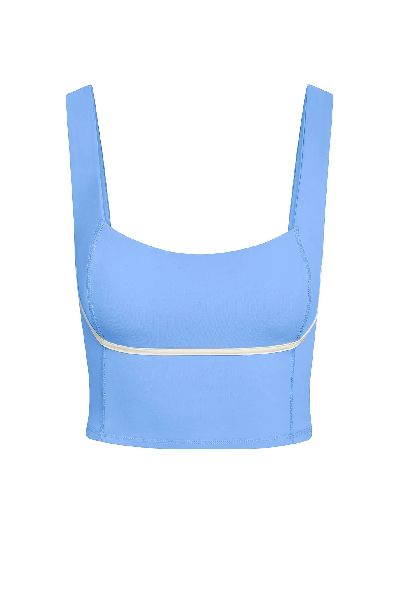 Zion Tank - Azure/Ivory sold by Monday Swimwear