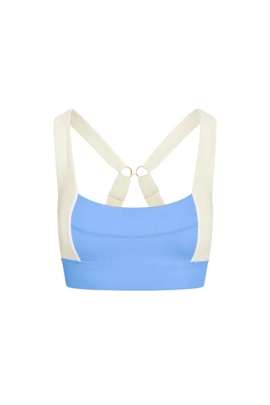 Arches “The Tash Bra” - Azure/Ivory sold by Monday Swimwear