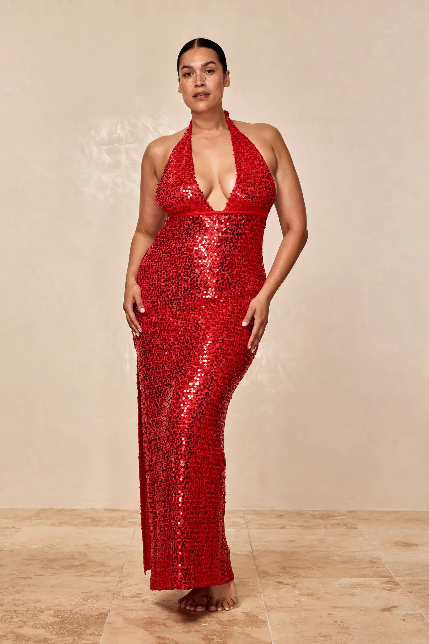 Catania Dress - Chili Pepper Sequin sold by Monday Swimwear product image thumbnail 5