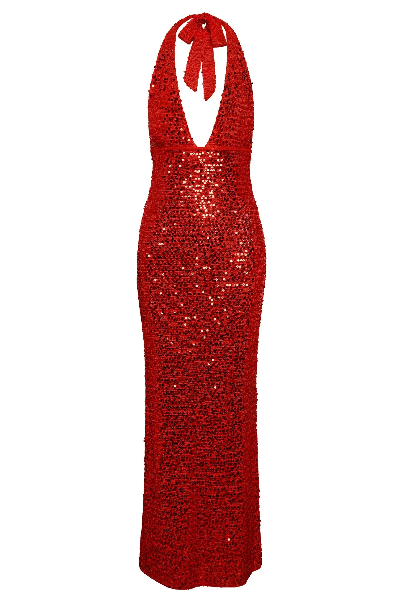 Catania Dress - Chili Pepper Sequin sold by Monday Swimwear