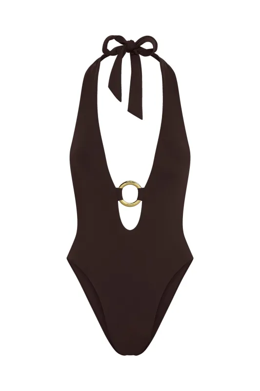 Montego One Piece - Espresso sold by Monday Swimwear