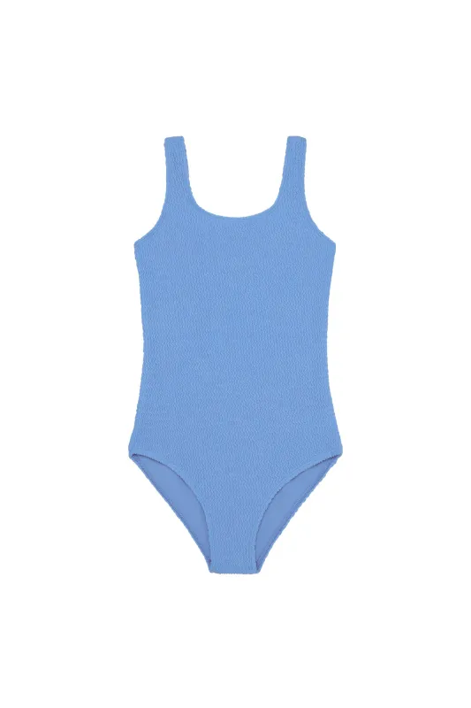 Sardinia One Piece - Azure Crinkle sold by Monday Swimwear