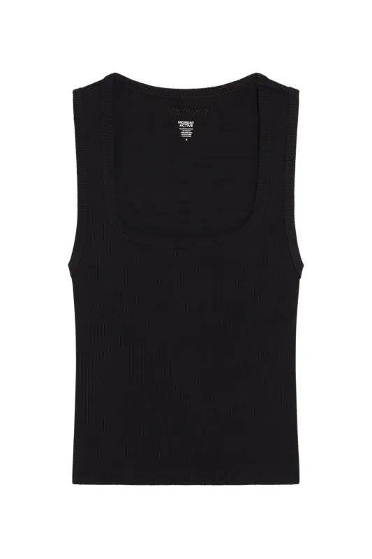 Venice Tank - Black Rib sold by Monday Swimwear