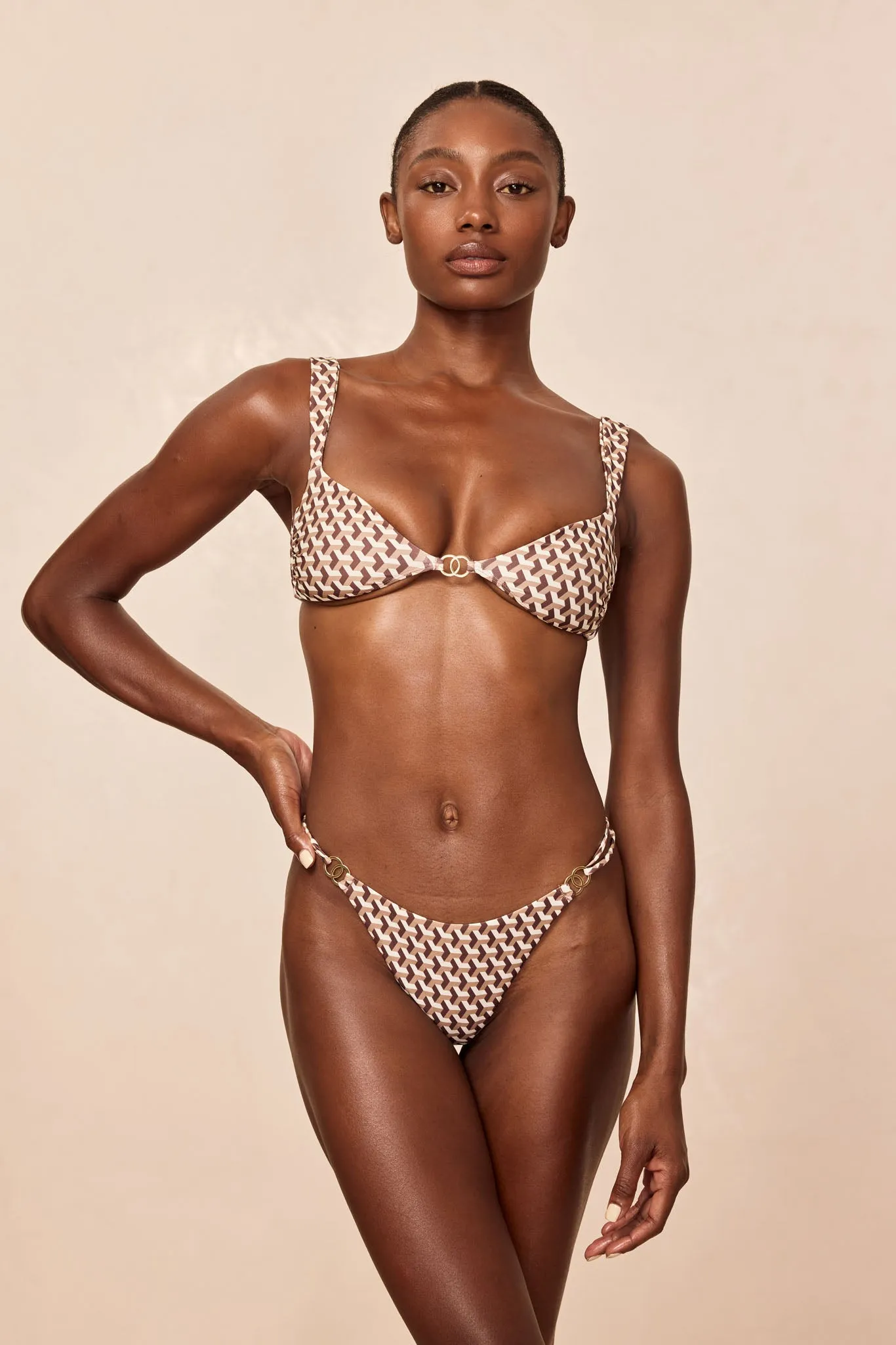 Petit Ermitage Top - Husk Geo sold by Monday Swimwear product image thumbnail 2