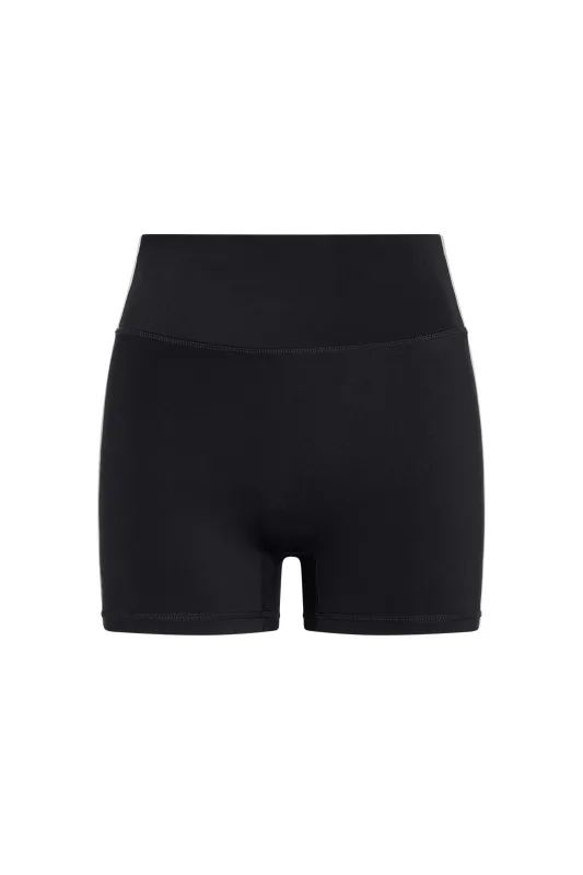 Elysian Short 4.5" - Black/Ivory sold by Monday Swimwear