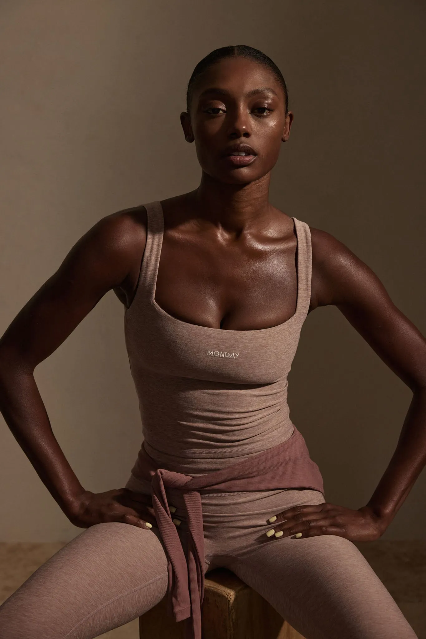 Aspen Tank - Heather Mauve sold by Monday Swimwear product image thumbnail 3