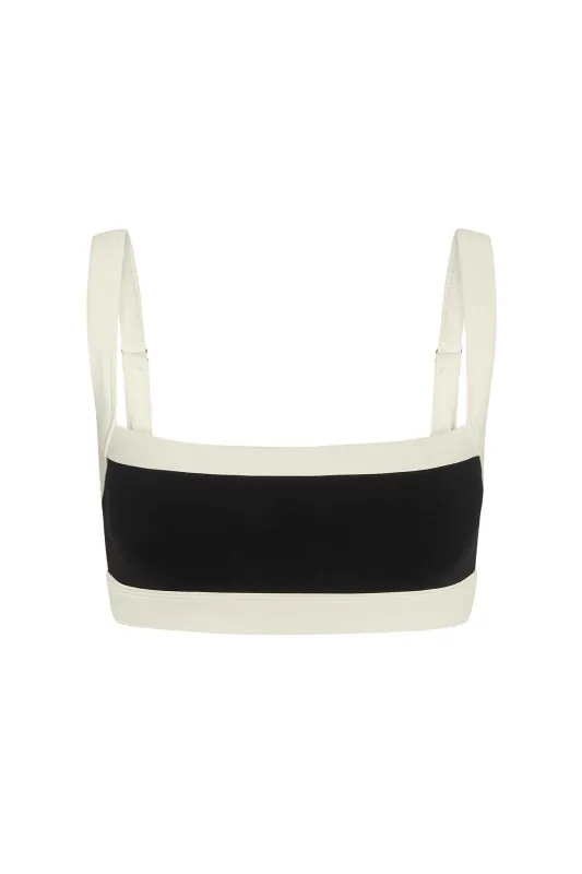 Outpost Bra - Black/Ivory sold by Monday Swimwear