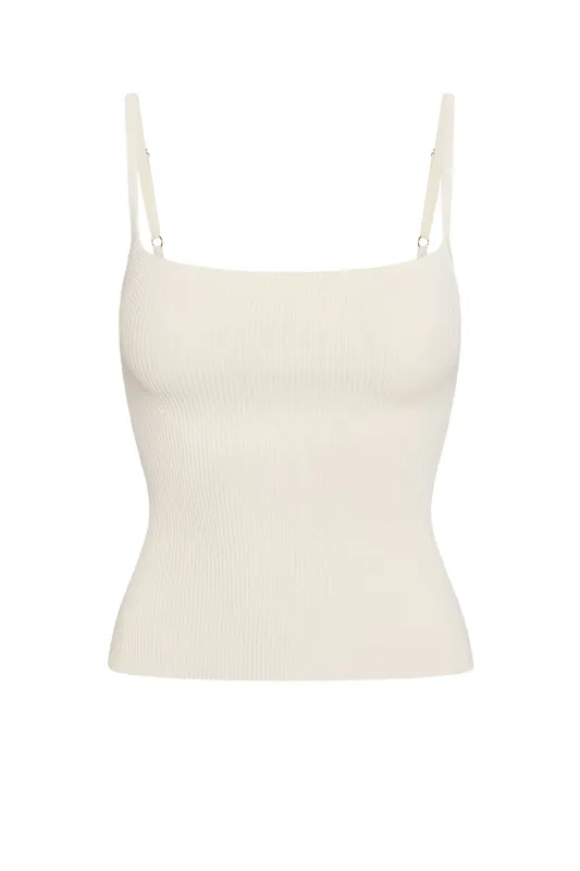 Provence Top - Ivory Knit Rib sold by Monday Swimwear