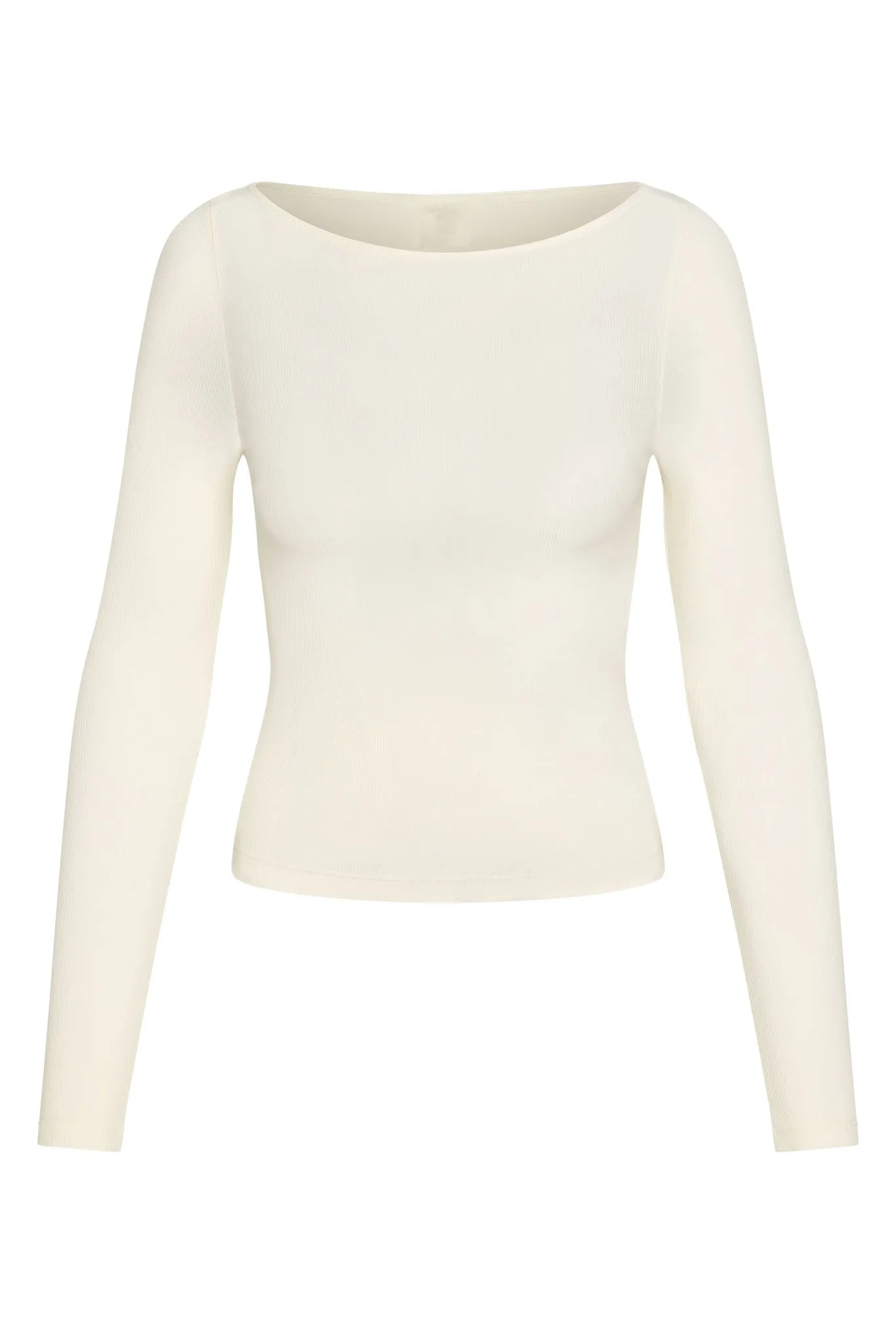 Paddington Long Sleeve - Ivory Lightweight Rib sold by Monday Swimwear