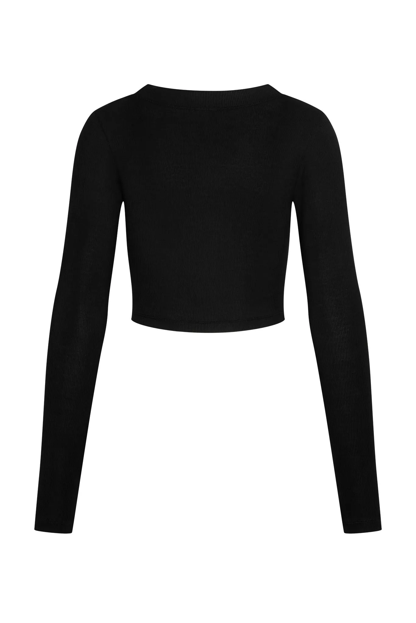 Hayworth Long Sleeve - Black Lightweight Rib sold by Monday Swimwear product image thumbnail 4