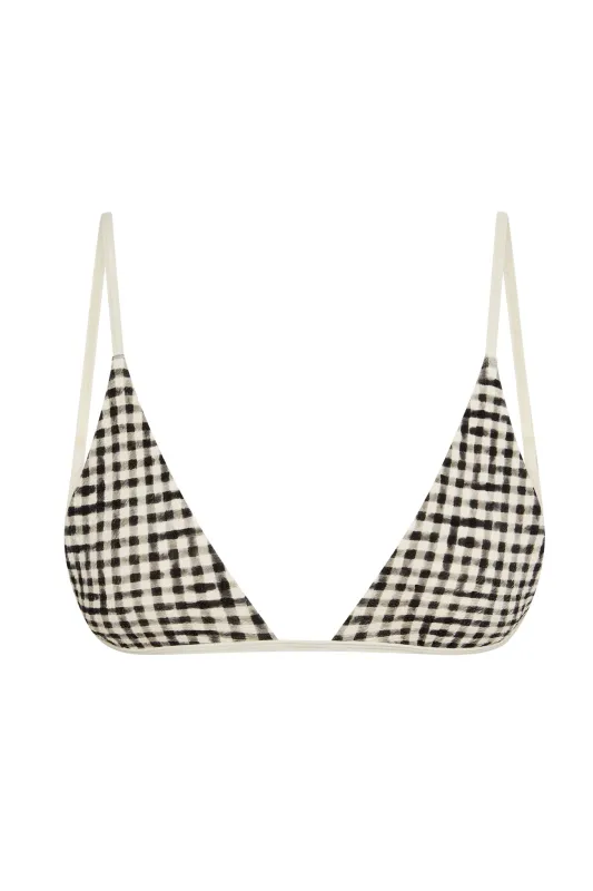 Barbados Top - Black Gingham sold by Monday Swimwear