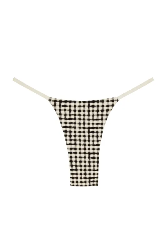 Barbados Bottom - Black Gingham sold by Monday Swimwear