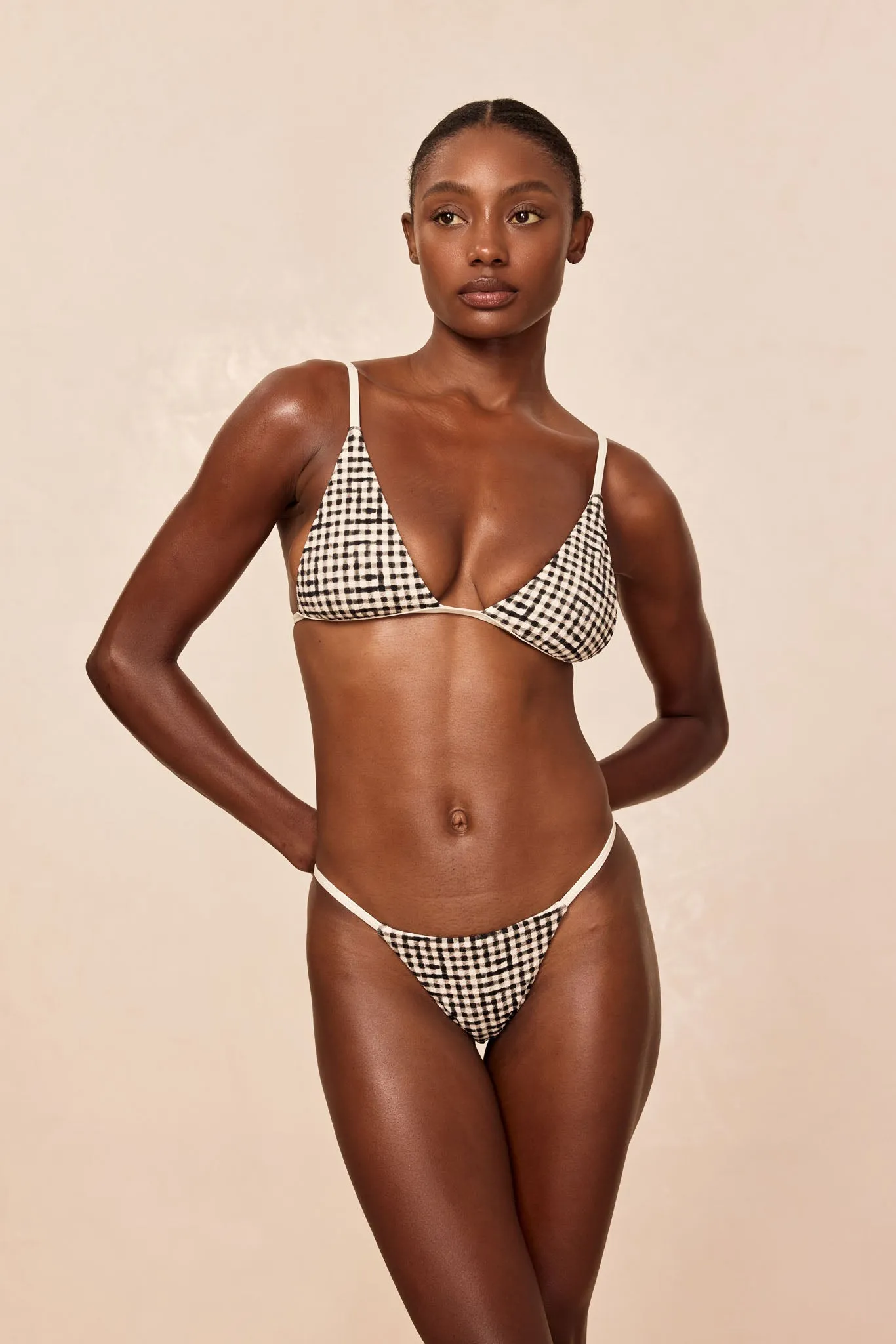 Barbados Bottom - Black Gingham sold by Monday Swimwear product image thumbnail 2