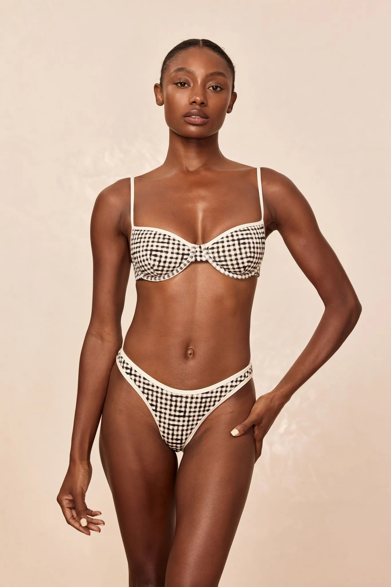 Somerset Bottom - Black Gingham sold by Monday Swimwear product image thumbnail 4