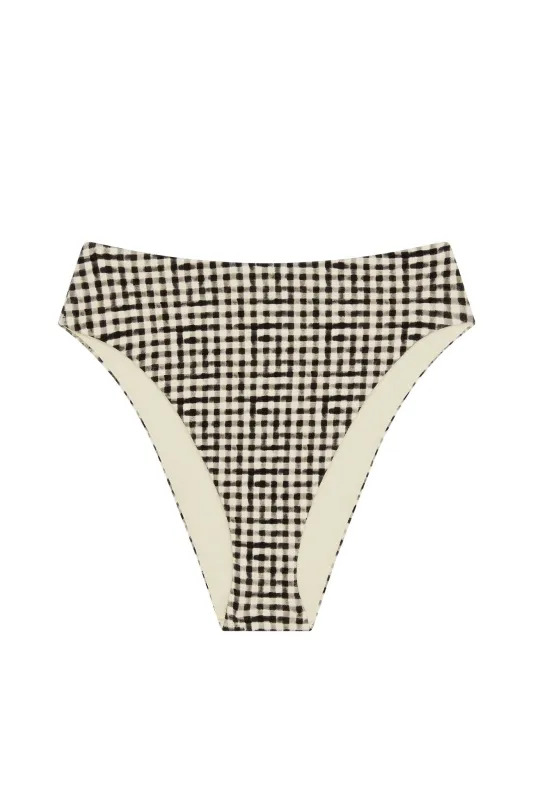 Formentera Bottom - Black Gingham sold by Monday Swimwear