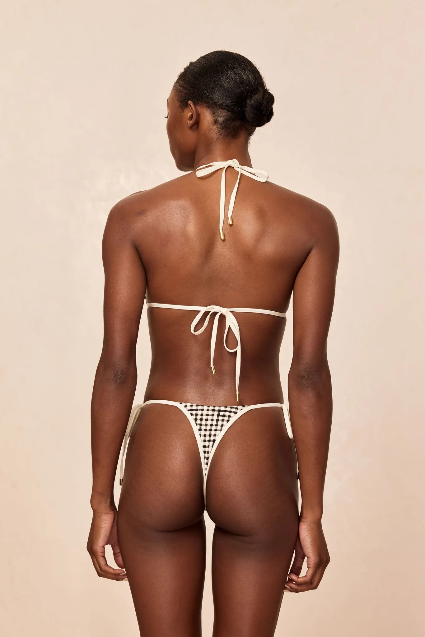 Palma Thong Colorblock - Black Gingham sold by Monday Swimwear product image thumbnail 5