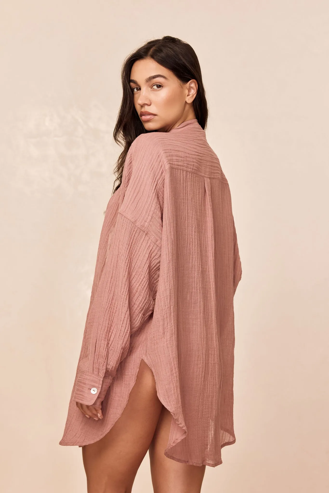 Barcelona Tunic - Mauve Crinkle sold by Monday Swimwear product image thumbnail 4