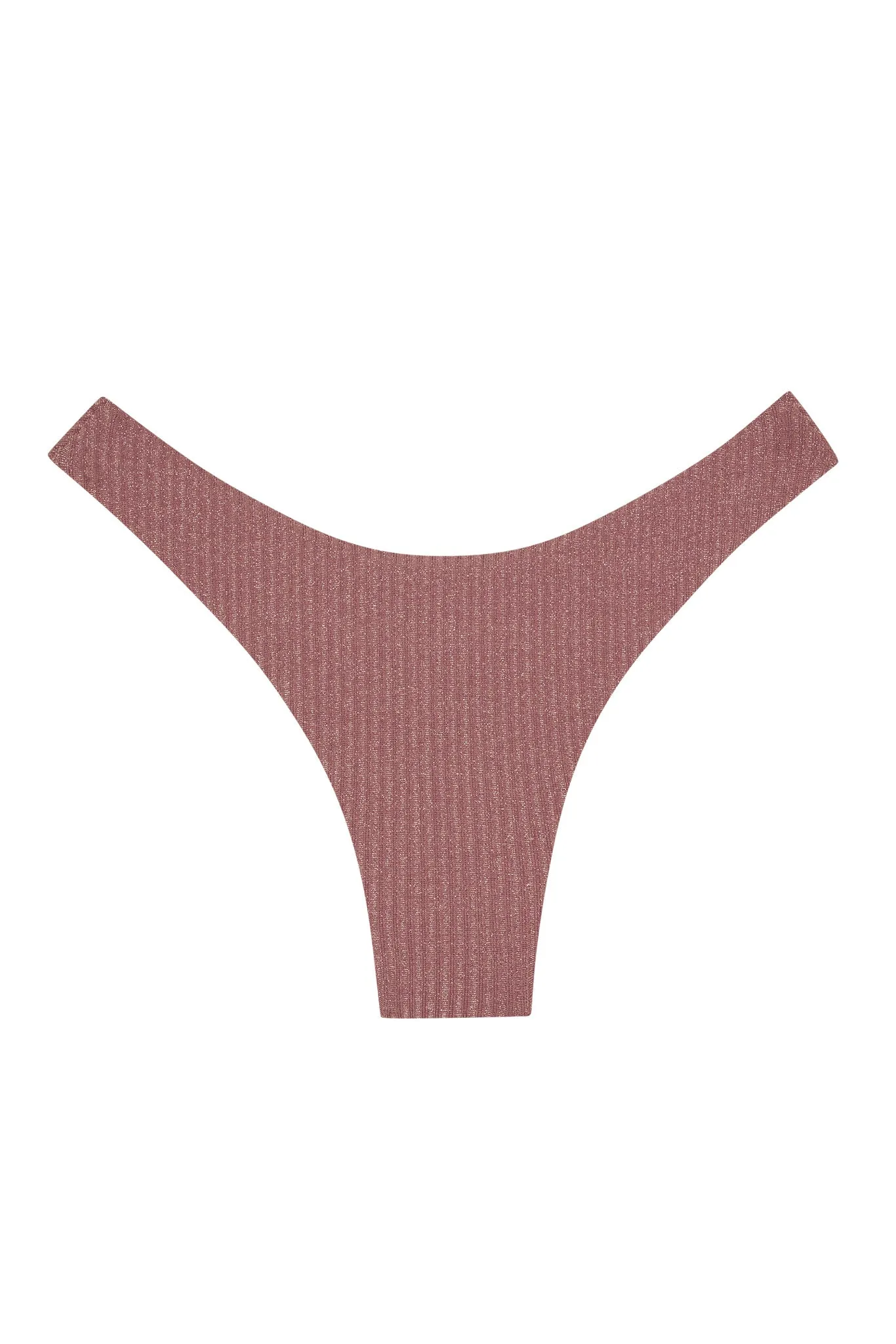 Byron Bottom - Mauve Lurex Rib sold by Monday Swimwear