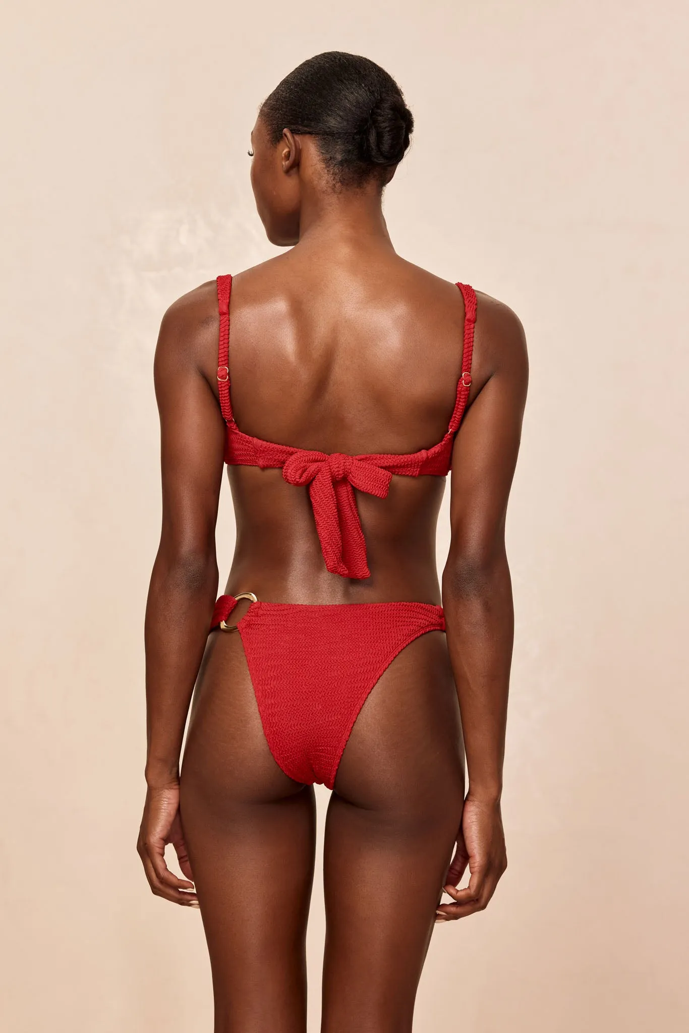Bronte Bottom - Cherry Crinkle sold by Monday Swimwear product image thumbnail 5