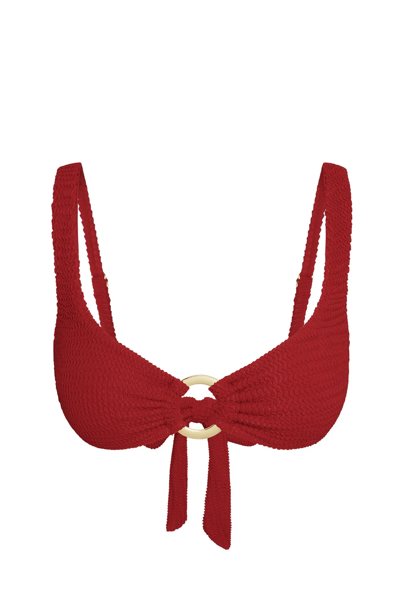 Barbuda Top - Cherry Crinkle sold by Monday Swimwear