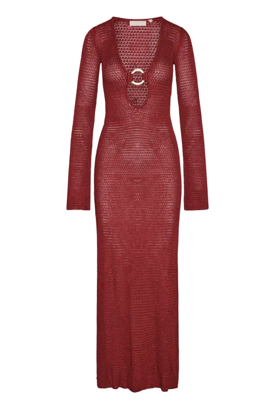 Montego Dress - Cherry Treble Knit sold by Monday Swimwear