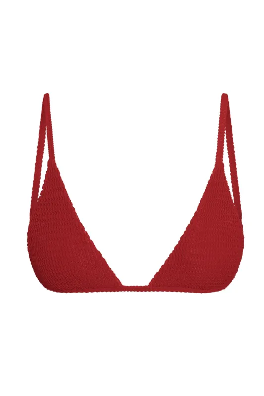 Barbados Top - Cherry Crinkle sold by Monday Swimwear