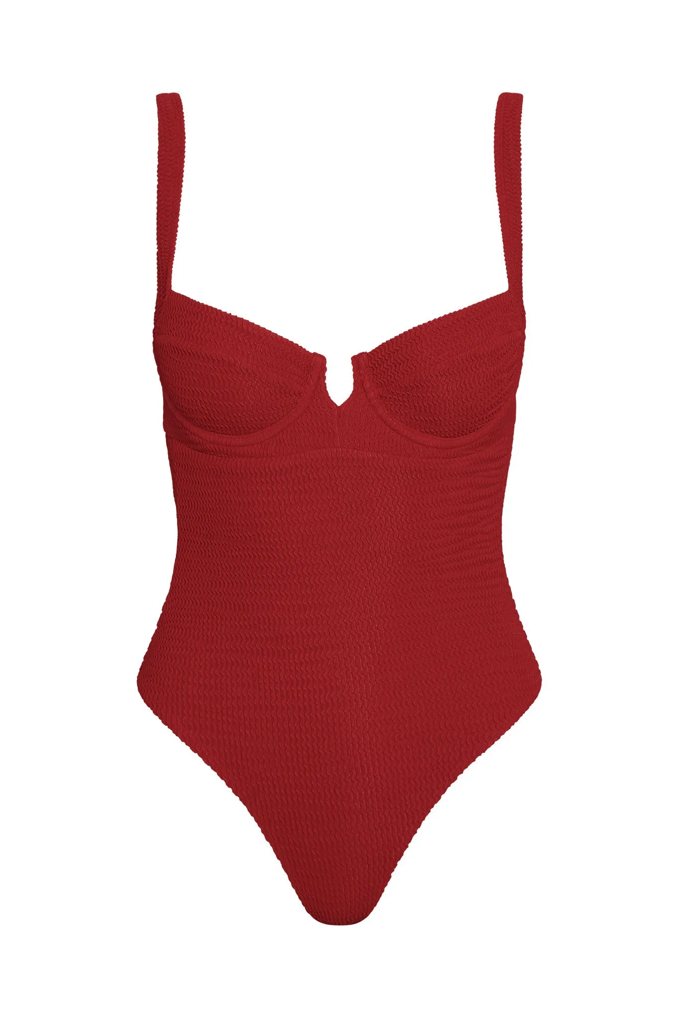 Clovelly One Piece - Cherry Crinkle sold by Monday Swimwear
