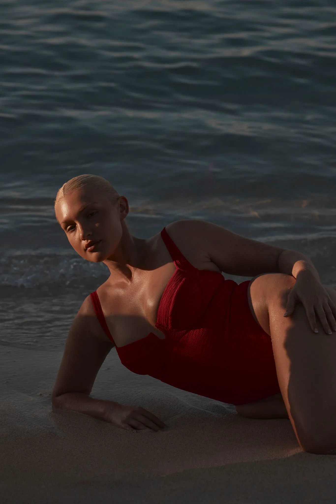 Clovelly One Piece - Cherry Crinkle sold by Monday Swimwear product image thumbnail 3