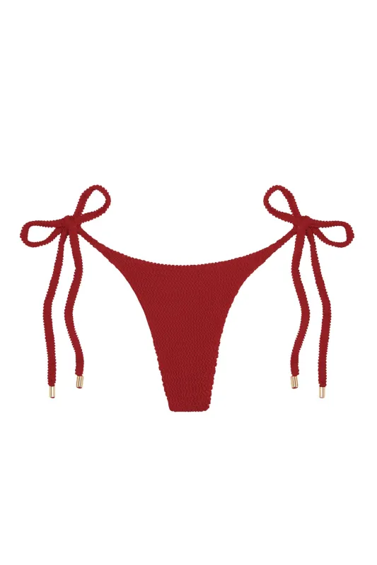 Palma Bottom - Cherry Crinkle sold by Monday Swimwear