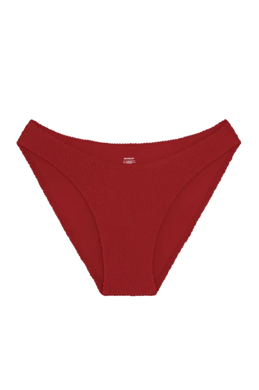 Seychelles Bottom - Cherry Crinkle (Modest Coverage) sold by Monday Swimwear