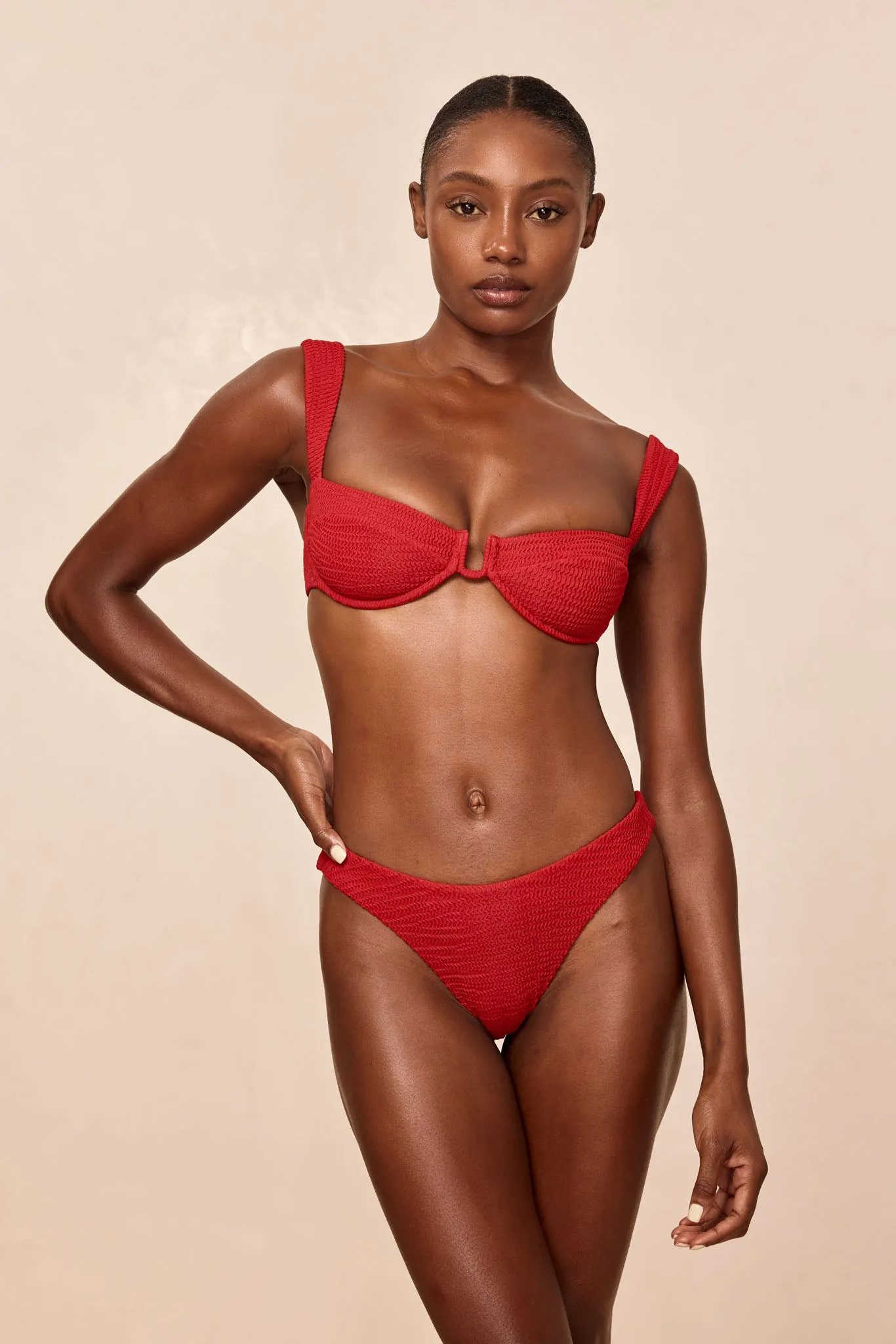 Seychelles Bottom - Cherry Crinkle (Modest Coverage) sold by Monday Swimwear product image thumbnail 2