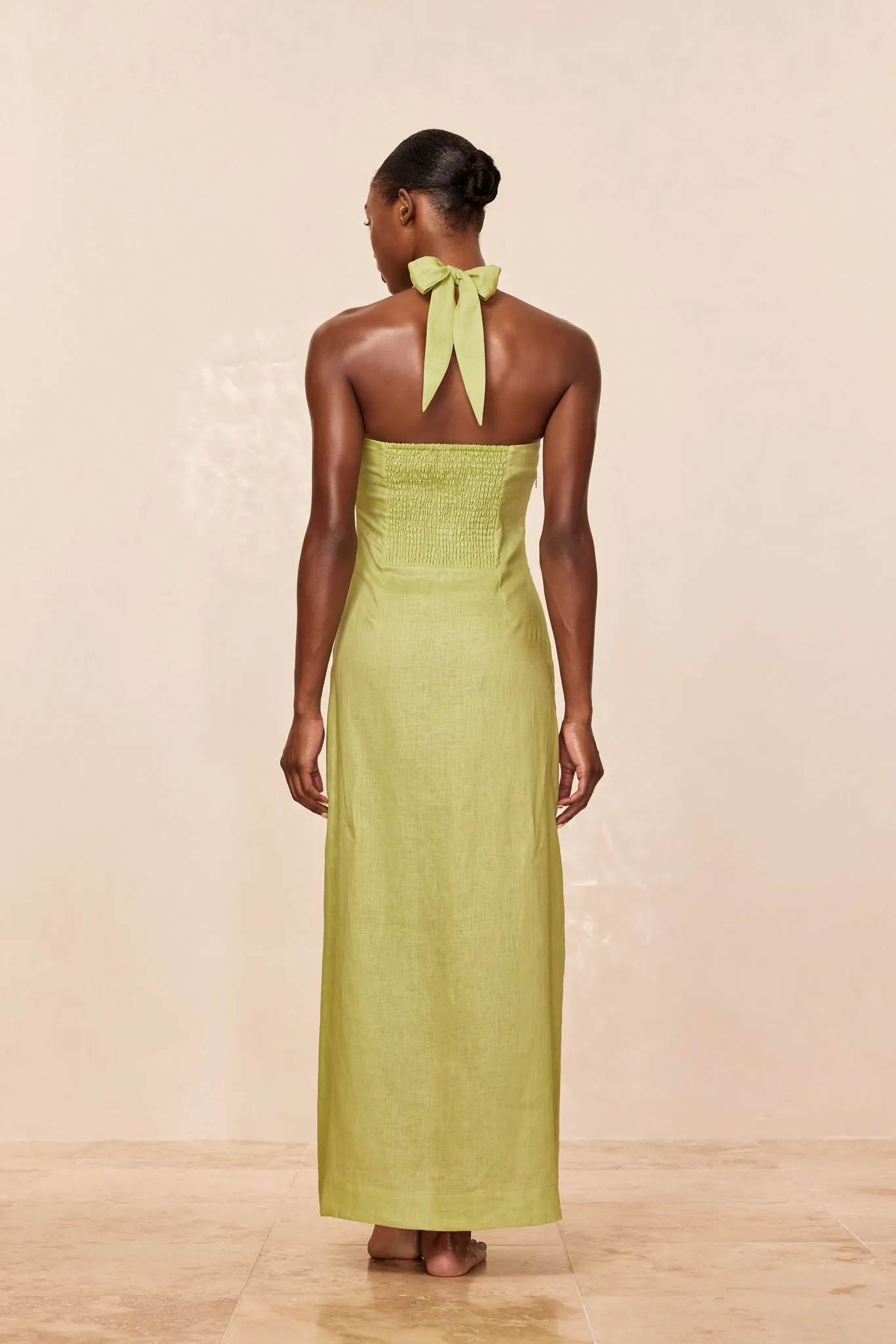 Montserrat Dress - Avocado Linen sold by Monday Swimwear product image thumbnail 5