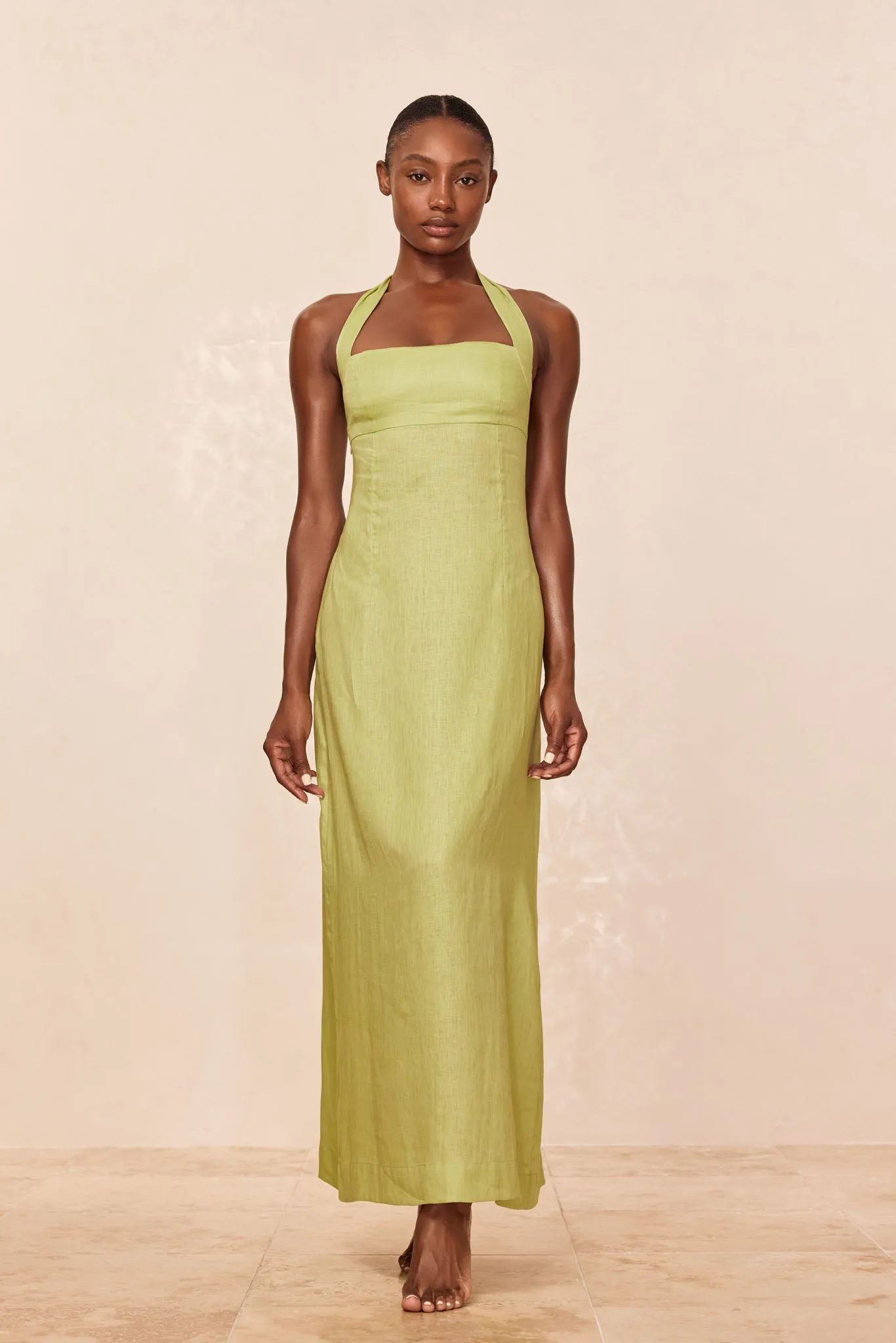 Montserrat Dress - Avocado Linen sold by Monday Swimwear product image thumbnail 4