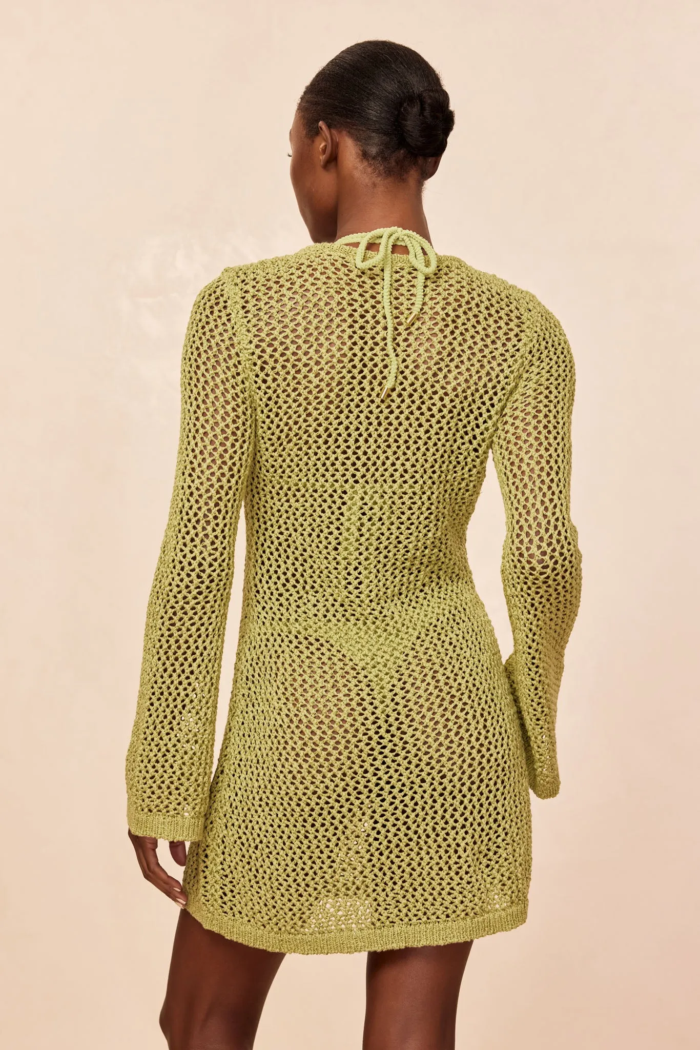 Montego Mini Dress - Avocado Petit Crochet sold by Monday Swimwear product image thumbnail 5